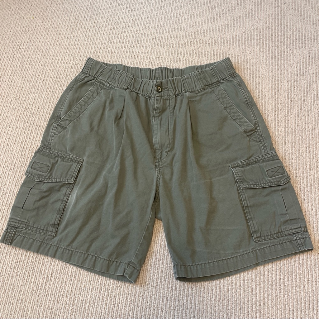 Tommy Bahama Relax Cargo Shorts Mens Medium Army Greenpockets Casual 100% Cotton